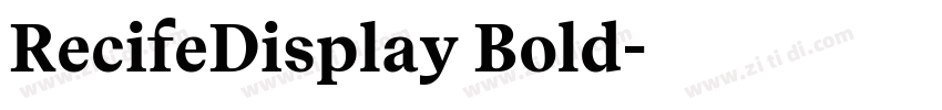 RecifeDisplay Bold字体转换